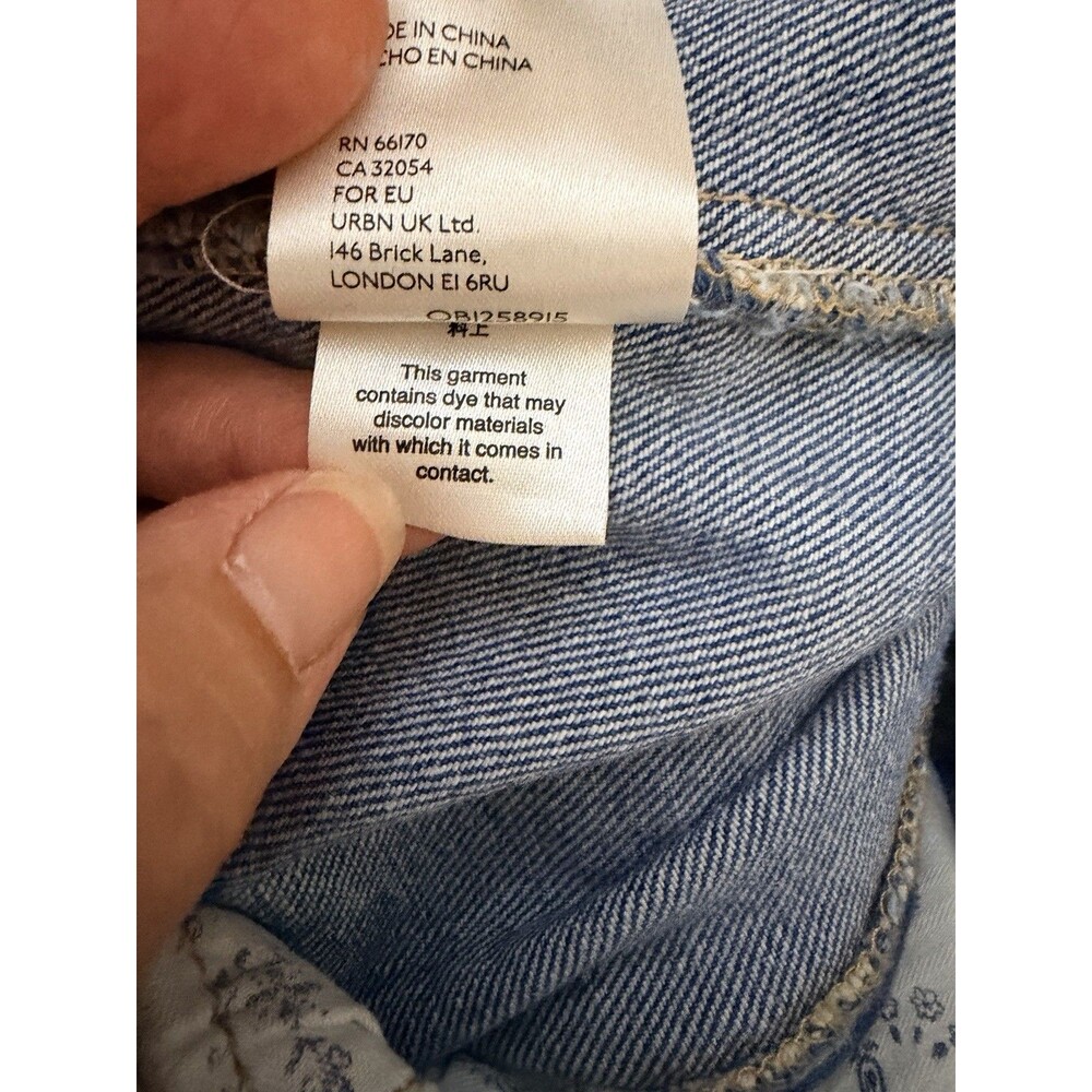 Free People Cortez Pieced Jeans We The Free Patchwork Flare Blue 27 - Picture 14 of 15